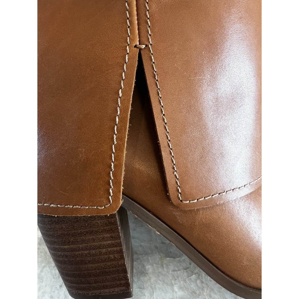 Vince Camuto Women's Alolison Mid-Calf Boot Caramel Brown Leather 7.5 - Picture 6 of 9